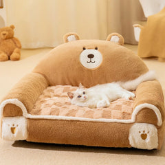 Winter Warm Cat Bed Soft Plush Pet Sofa for Small Dogs