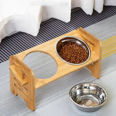 Pet Double Feeding Bowl Tilt Elevated Pet Puppy Feeding