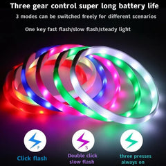 New Led Luminous Dog Collar PVC Waterproof