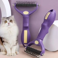 Dog Grooming Comb Pet Deshedding Brush Double-Sided