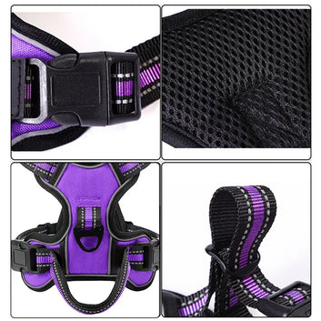 Adjustable Nylon Dog Harness Vest Reflective Soft