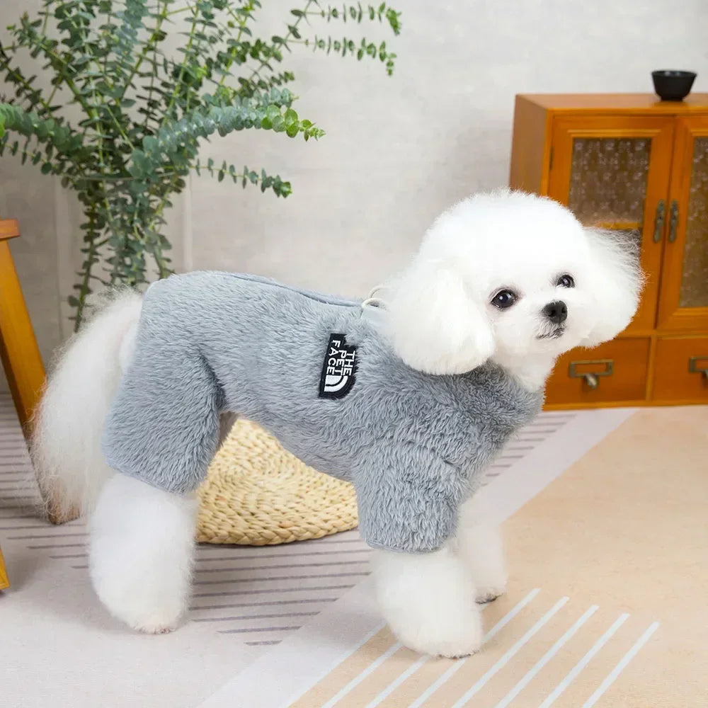 Maglione per cani Vestiti per animali domestici Cappotto in pile per cani con cerniera Inverno