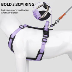 Anti-Escape Dog Harness with Handle Reflective Nylon Dog