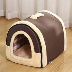 Pet Bed Foldable Dog House Kennel Soft Tent Indoor