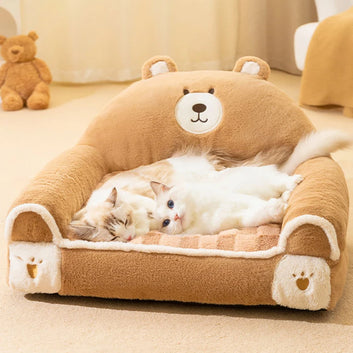 Winter Warm Cat Bed Soft Plush Pet Sofa for Small Dogs