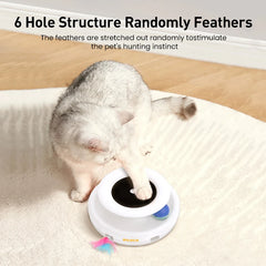 ROJECO 2 in 1 Smart Cat Toys Automatic Feather Fun